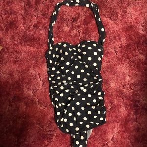 Navy blue pin-up style bathing suit